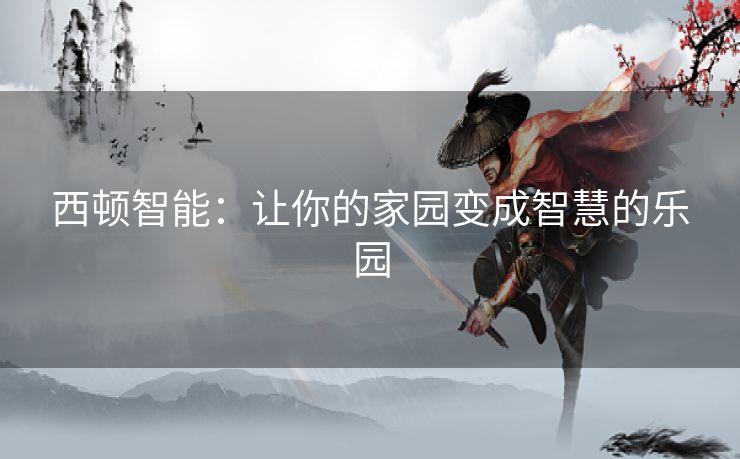 西顿智能：让你的家园变成智慧的乐园