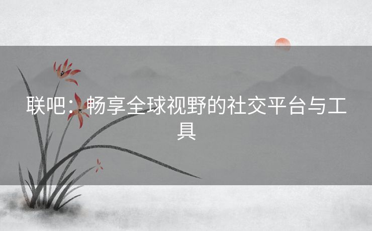 联吧：畅享全球视野的社交平台与工具