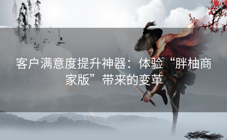 客户满意度提升神器：体验“胖柚商家版”带来的变革