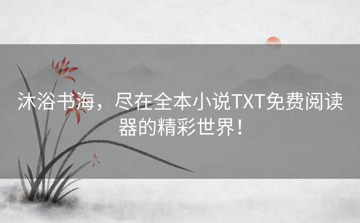 沐浴书海，尽在全本小说TXT免费阅读器的精彩世界！