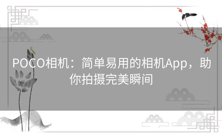 POCO相机：简单易用的相机App，助你拍摄完美瞬间