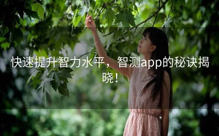 快速提升智力水平，智测app的秘诀揭晓！