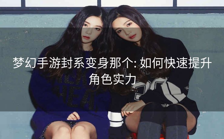 梦幻手游封系变身那个: 如何快速提升角色实力