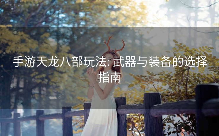 手游天龙八部玩法: 武器与装备的选择指南