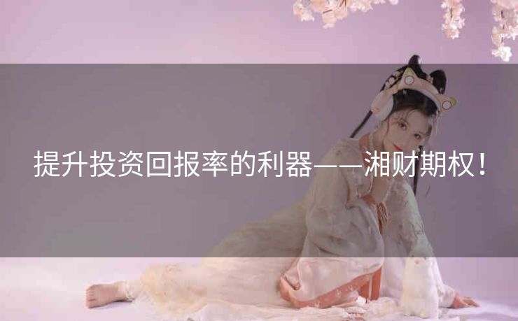 提升投资回报率的利器——湘财期权！