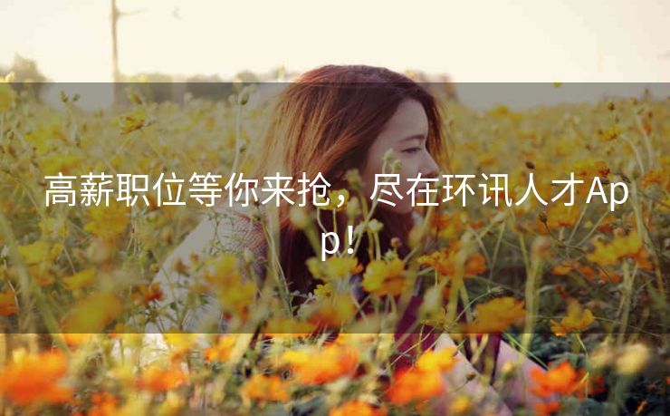 高薪职位等你来抢，尽在环讯人才App！