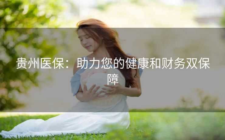 贵州医保：助力您的健康和财务双保障