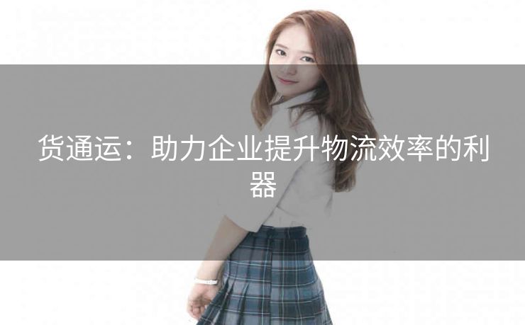 货通运：助力企业提升物流效率的利器