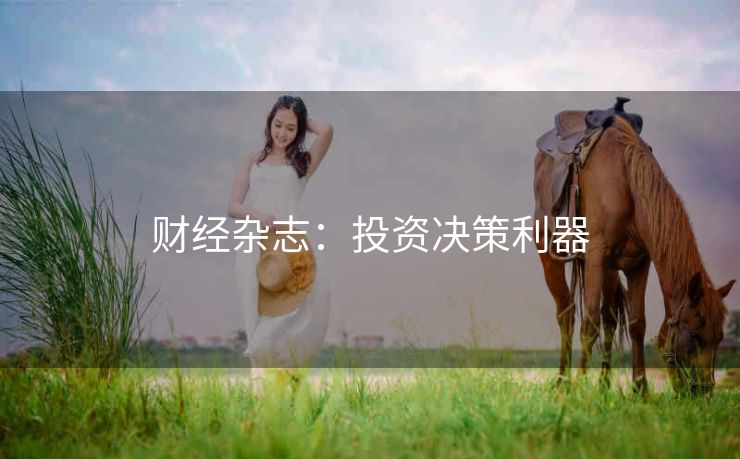 财经杂志：投资决策利器