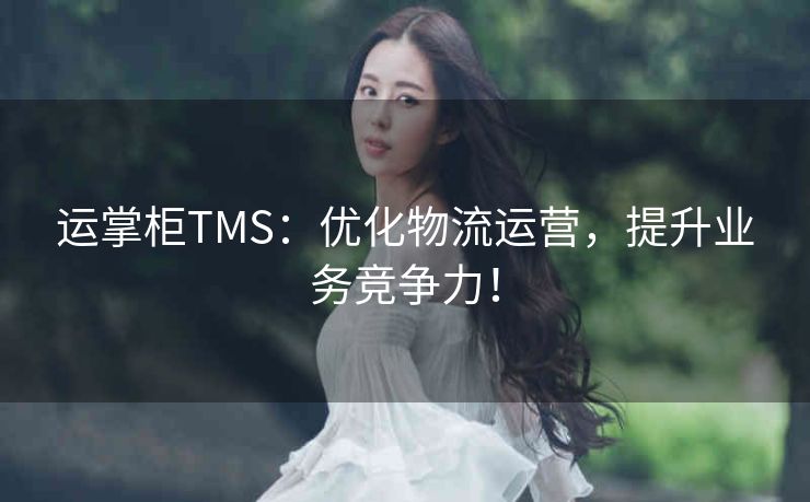 运掌柜TMS：优化物流运营，提升业务竞争力！