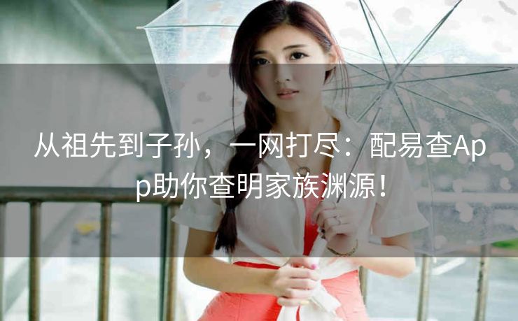 从祖先到子孙，一网打尽：配易查App助你查明家族渊源！