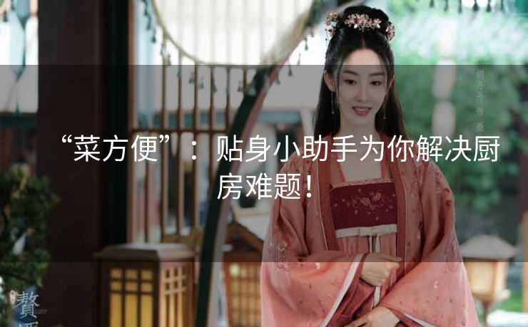 “菜方便”：贴身小助手为你解决厨房难题！