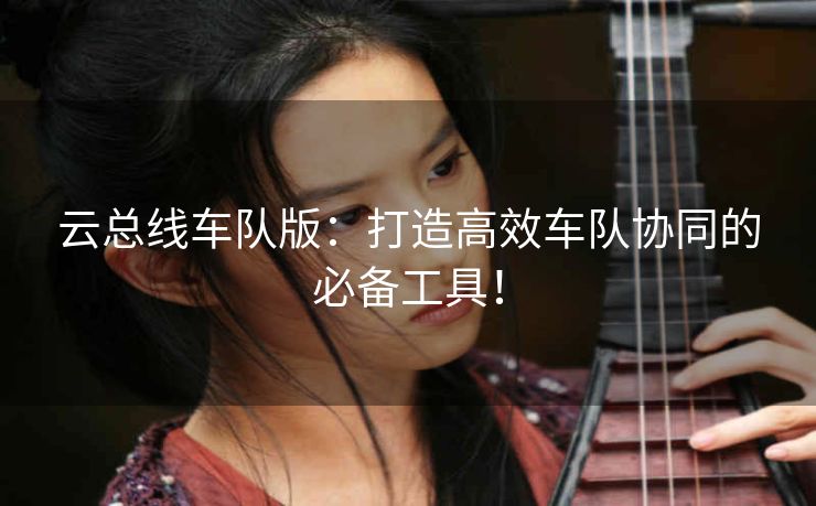云总线车队版：打造高效车队协同的必备工具！