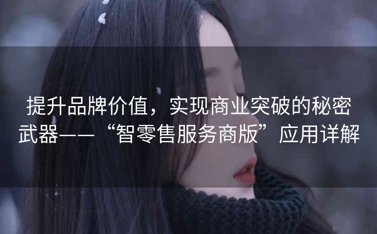 提升品牌价值，实现商业突破的秘密武器——“智零售服务商版”应用详解