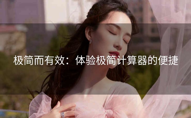 极简而有效：体验极简计算器的便捷