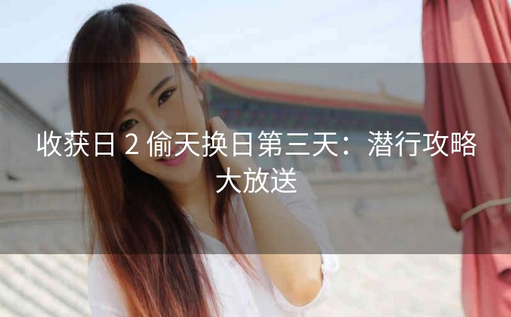收获日 2 偷天换日第三天：潜行攻略大放送
