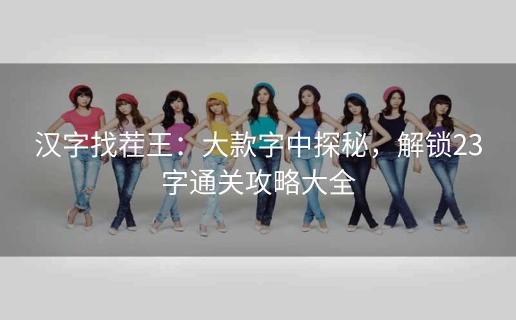 汉字找茬王：大款字中探秘，解锁23字通关攻略大全