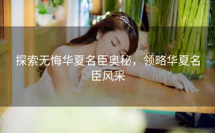 探索无悔华夏名臣奥秘，领略华夏名臣风采
