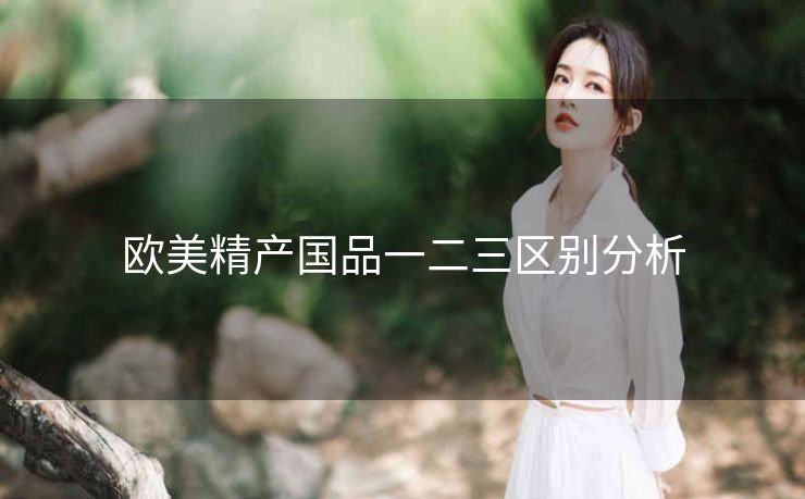 欧美精产国品一二三区别分析
