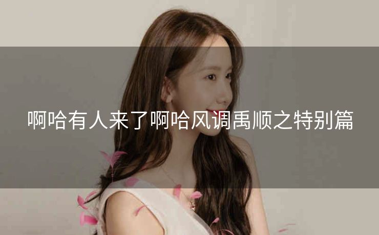 啊哈有人来了啊哈风调禹顺之特别篇