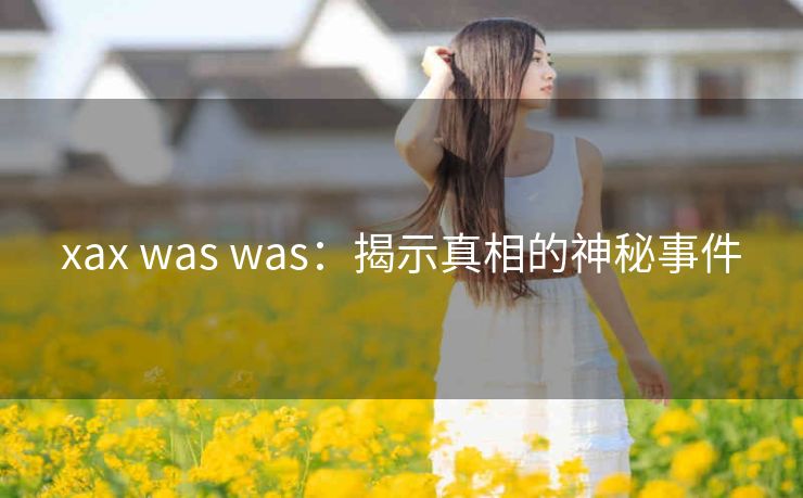 xax was was：揭示真相的神秘事件